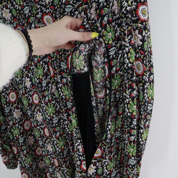 Boden Dress Women 8L Black Boho Cottagecore Grannycore Spring Garden Party - Picture 8 of 16